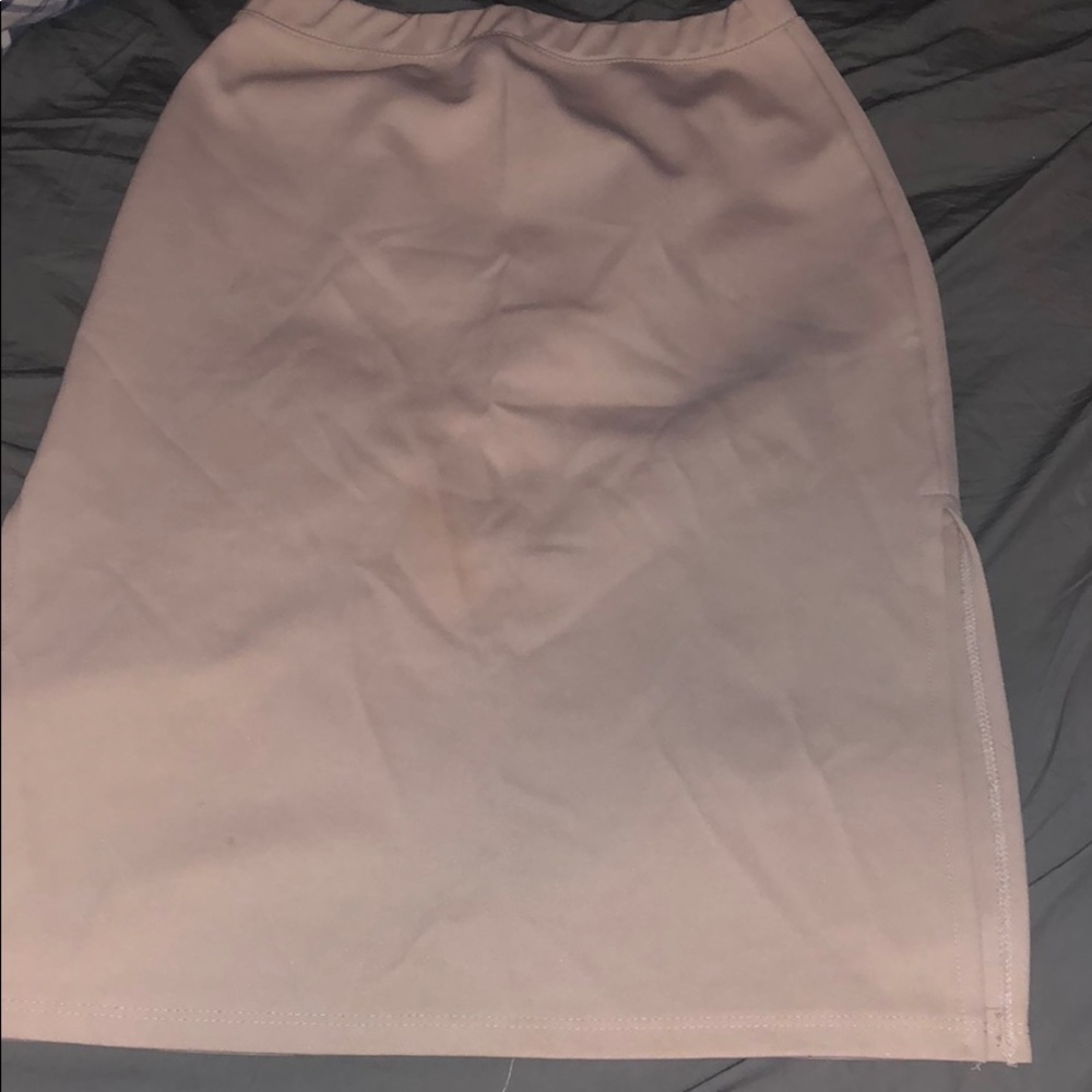 Tan mid length shirt